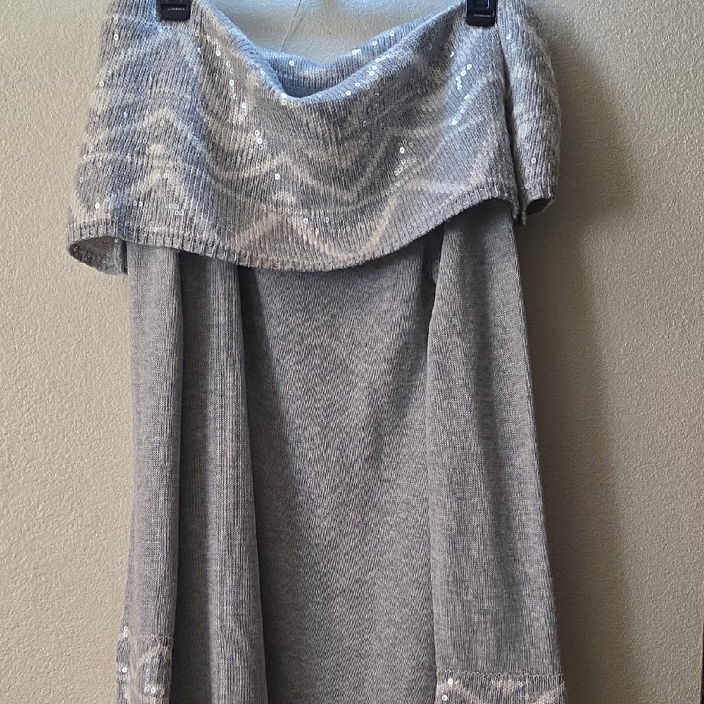 Ashro Silver Off-Shoulder Sweater